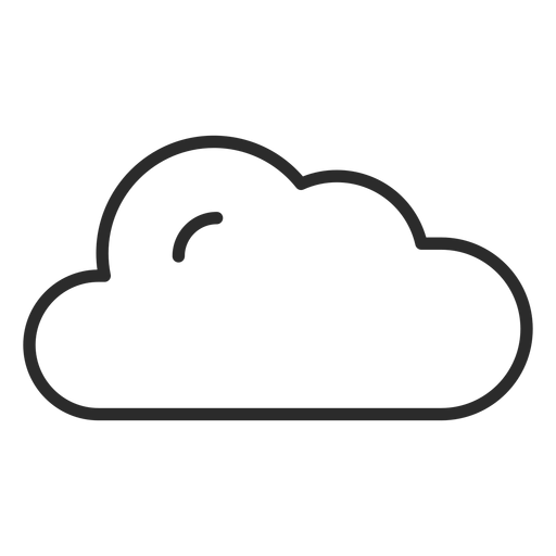 Wolkenwetter-Strichsymbol PNG-Design