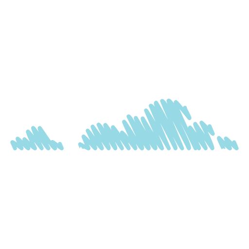 Wolken kritzeln Symbol PNG-Design