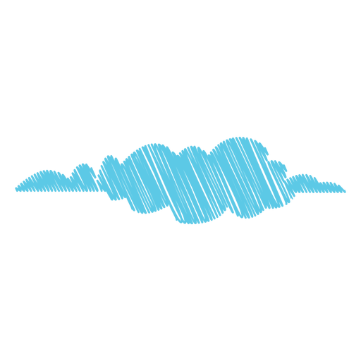 Cloudy weather scribble icon PNG Design