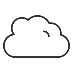 Icono de trazo de clima nublado Diseño PNG