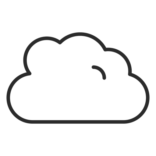 Cloudy weather stroke icon PNG Design