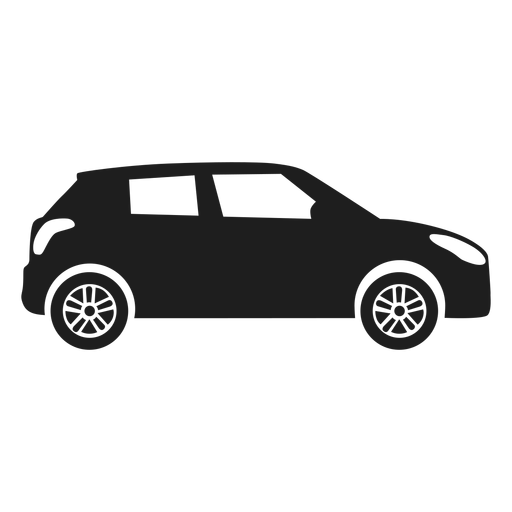 Silhueta de vista lateral de carro compacto Desenho PNG