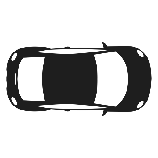 Compact car top view silhouette