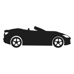 Silueta de vista lateral de coche convertible Diseño PNG