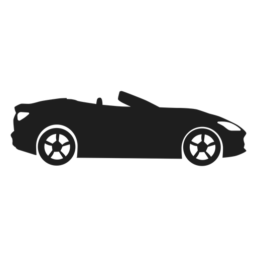 Cabrio Auto Seitenansicht Silhouette PNG-Design