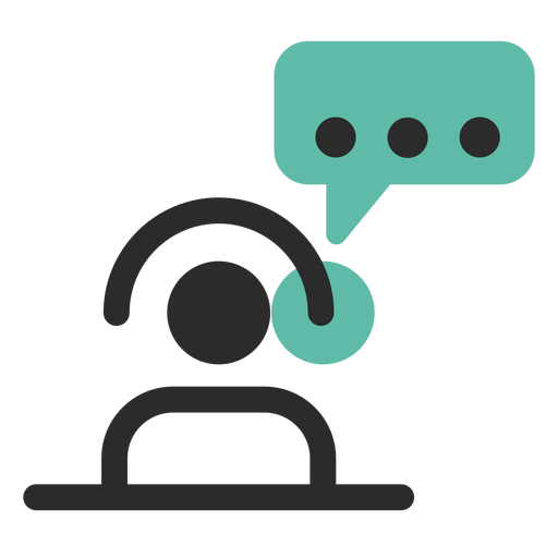 Customer support contact icon PNG Design