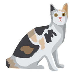 European shorthair cat illustration PNG Design