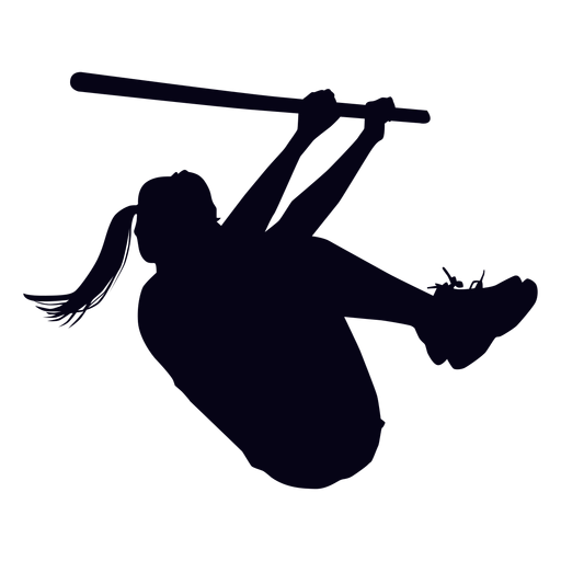 Female crossfit training silhouette PNG Design