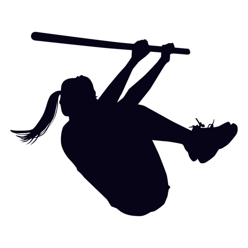 Silhueta de treinamento crossfit feminino Desenho PNG