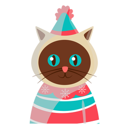 Ícone de gato festivo Ícone de gato festivo
