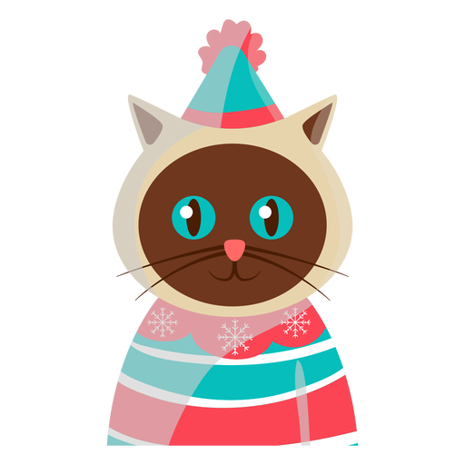 ?cone de gato festivo Desenho PNG