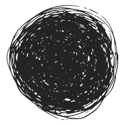 Icono de doodle de círculo lleno Diseño PNG