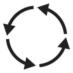 Four thin arrows circle Transparent PNG