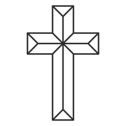 Geometric christian cross icon
