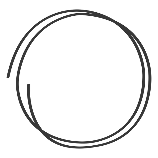 Doodle círculo dibujado a mano Diseño PNG