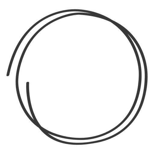 Hand drawn circle doodle - Transparent PNG & SVG vector file