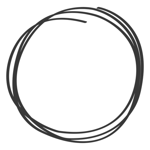 Hand drawn circle element PNG Design