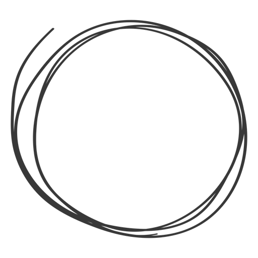 Ícone de círculo desenhado à mão Desenho PNG