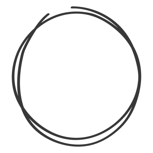 Garabato de círculo dibujado a mano Diseño PNG