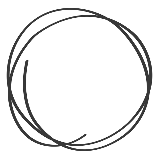 Hand gezeichnetes Kreiskritzelsymbol PNG-Design