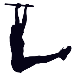 La pierna colgante eleva la silueta de crossfit Diseño PNG