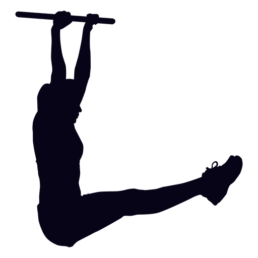 Hanging leg raises crossfit silhouette PNG Design