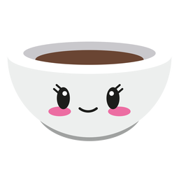 Happy Kawaii Gesicht Kaffeetasse PNG-Design