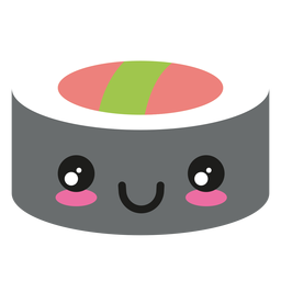 Happy kawaii face sushi icon