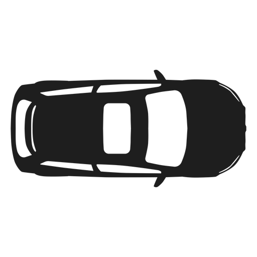 Hatchback car top view silhouette - Transparent PNG & SVG vector