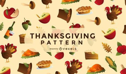 Thanksgiving-Elemente Muster