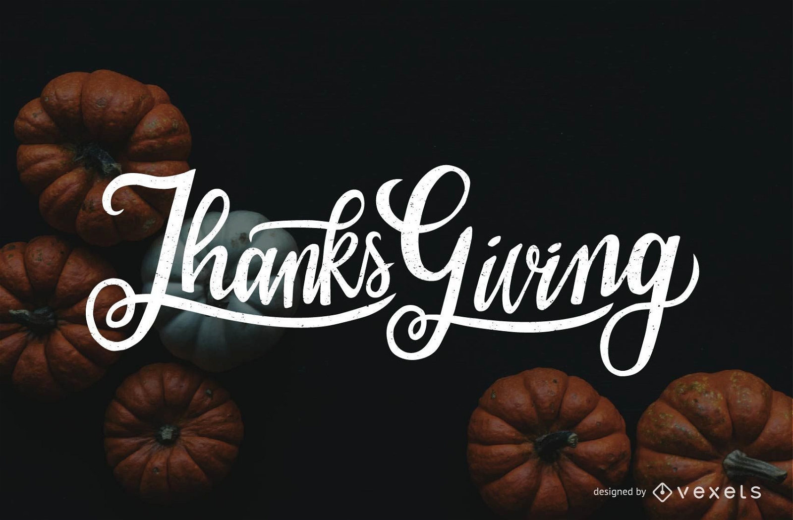 Künstlerische Thanksgiving-Beschriftung