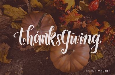 Thanksgiving lettering design