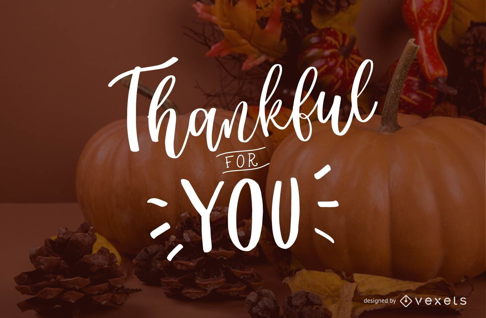 Thankful For You Lettering Vector Download