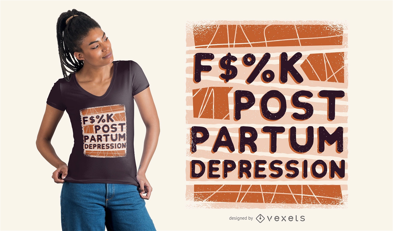 Design de camisetas para depressão pós-parto