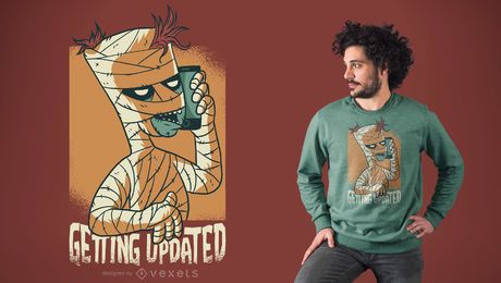 Diseño de camiseta llamada momia Diseño de camiseta llamada momia