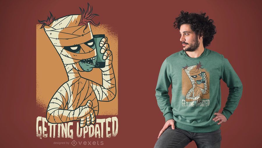 Diseño de camiseta llamada momia Diseño de camiseta llamada momia