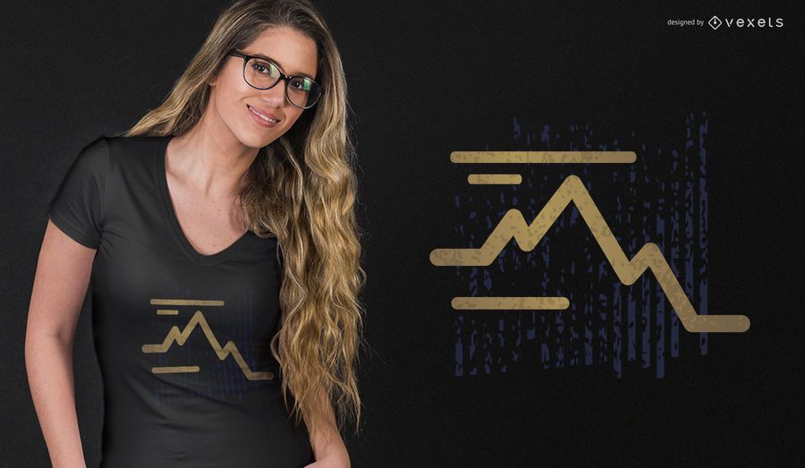Stroke mountain t-shirt design Stroke mountain t-shirt design