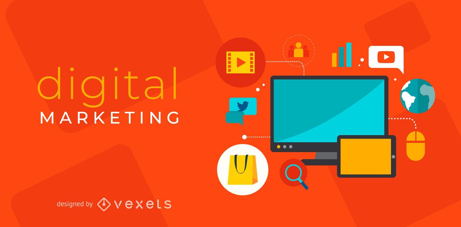 Digital Marketing Design Vector Download