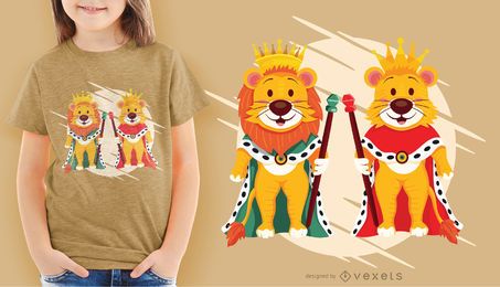 König der Löwen und Königin T-Shirt Design König der Löwen und Königin T-Shirt Design