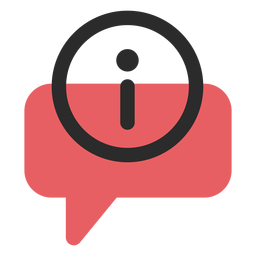 Icono de contacto de burbuja de discurso de información Diseño PNG