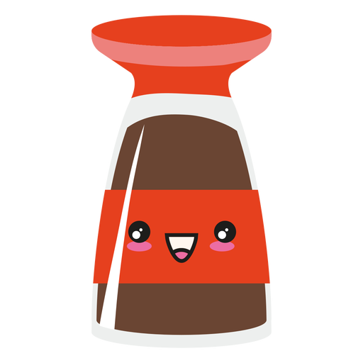 Kawaii face soy sauce PNG Design