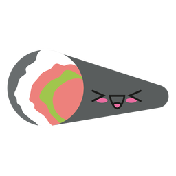 Kawaii Gesicht Temaki Sushi PNG-Design