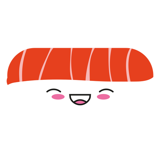 Icono de sushi de at?n de cara kawaii Diseño PNG