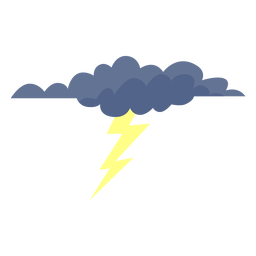 Blitzwolken-Symbol PNG-Design