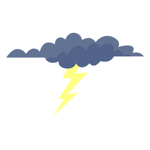 Icono de nube de rayo Diseño PNG