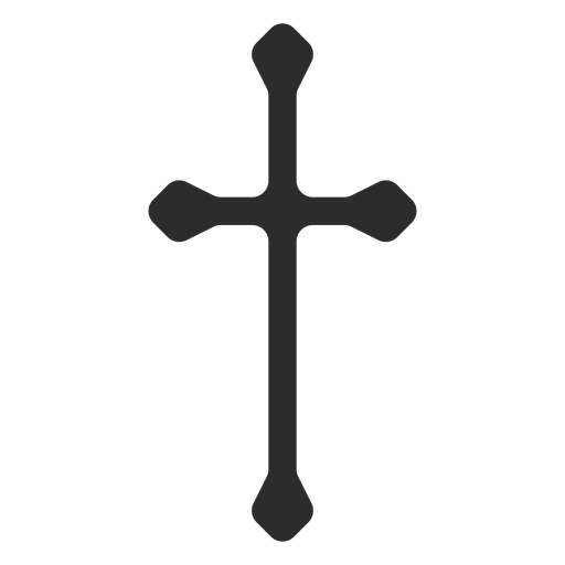 Lange christliche Kreuzikone PNG-Design