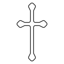 Ícone de traço longo da cruz cristã Desenho PNG