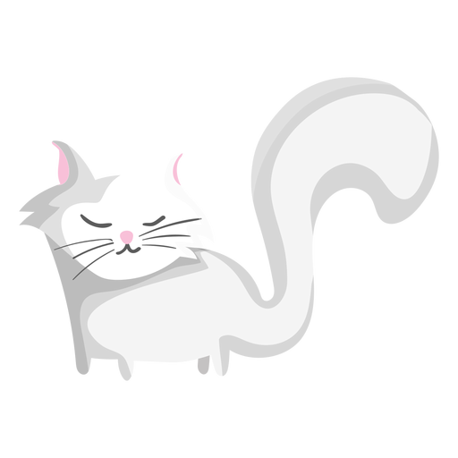Long Tail Cat Illustration PNG-Design