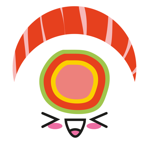 Design PNG E SVG De Rolo De Sushi Kawaii Wasabi Com Sorriso Para Camisetas