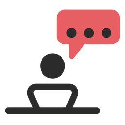 Icono de contacto de conversación de reunión Diseño PNG